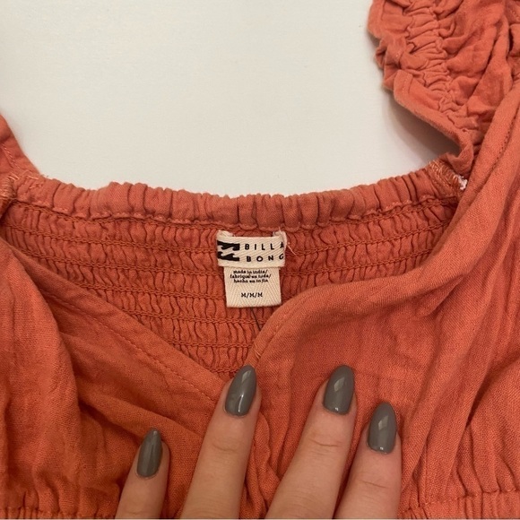 Billabong perfect paradise babydoll dress NWT peach color size medium - Picture 8 of 9